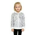 thumbnail image 2 of Lkhaha Girls Boys Sequin Bomber Jacket Sparkly Zip-Up Coat Kids Disco Party Outerwear Silver 2-3 Years, 2 of 4
