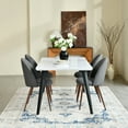 thumbnail image 3 of Homy Casa Set of 2 Armless Dining Chairs with Curved Upholstered Back, Grey Fabric, 3 of 10