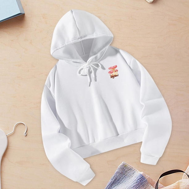 Sudadera informal para mujer, jersey con capucha y cordón, ropa deportiva, ropa de otoño, Top corto, sudaderas con capucha recortadas para viajes en
