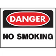 HY-KO 515 Danger Sign, Rectangular, NO SMOKING, Black Legend, White Background 5 Pack