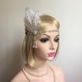 thumbnail image 4 of Hombres Headband Feather 1920s Headpiece Cóctel Accesorios para el Colcomx Diadema Flapper de los años 20, 4 of 8