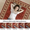 thumbnail image 1 of Machine Washable Area Rug – Modern Geometric Edgeed Carpet, Low Pile, Non-Slip, Mark Resistant, Ultra-Soft – Living Room, Bedroom, Dining Room – Red, 5x7ft (152x213cm), USA, 1 of 8