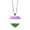 Genderqueer, variant on Unisex Alloy 25mm Simple Heart Shaped Cool Colorful Stripes Transgender Flag LGBT Gay Pride Pendant Necklace Equality Eternity Love