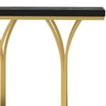 thumbnail image 6 of Craftian Modern Console Table with LED Lights, Faux Marble Entryway Side Table, Gold & Black, 6 of 8