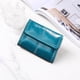 thumbnail image 5 of Cartera pequeña y compacta de piel auténtica con bolsillo para mujer, minimonedero con ventana de identificación, 5 of 6