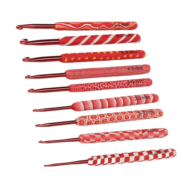 Crochet Hooks Set Ergonomic Crochet Hooks 9Pcs Aluminium Crochet Hooks For Arthritic Hands