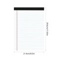 thumbnail image 3 of 4-Pack A4 Notebook Set | 50-Sheet Lined Memo Pads | 6 Colors (White, Yellow, Blue, Pink, Purple, Green) | 11.65x5 Inches | Tearable Pages | Flip-Over Design | Thickened Paper, 3 of 6