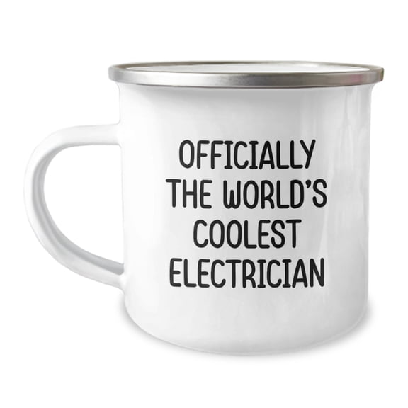 Funny Electrician Gifts from Men for Valentine's Unique Electrician Camping Mugs - Officially The World's Coolest Electrician