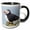 Black/White, variant on 3drose, Atlantic Puffin on Mykines, Faroe Islands, Denmark, 11oz Two-tone Yellow Mug