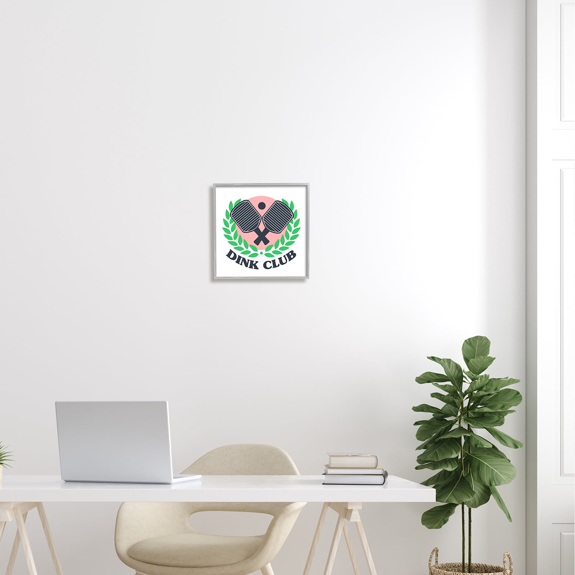 Stupell Dink Club Table Tennis Laurel Sports Painting Gray Framed Art Print Wall Art