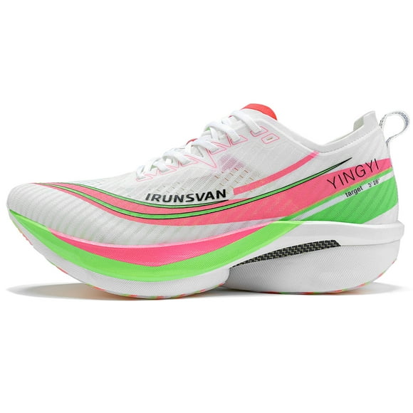 Tennis de Running para Hombre con Placa de Fibra de Carbono IRUNSVAN Shadow Wing 2.0 - Ultra Ligeras, Amortiguadas y Transpirables - Para Maratón, Entrenamiento y Uso Diario