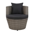 thumbnail image 4 of Alaterre 2-Person Wicker Patio Set – 3-Piece Outdoor Furniture with Chairs & Glass Top Table, Gray, 4 of 12