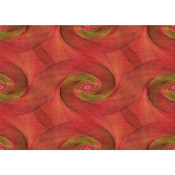 Ahgly Company Machine Washable Indoor Rectangle Transitional Orange Red Orange Area Rugs, 2' x 3'