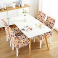 thumbnail image 3 of Fall Chair Covers Set of 4,Thanksgiving Parsons Chair slipcovers,Fall Leaves Kitchen Dining Room Decor Chair Seat Cover Protectors(Fall Leaf,4 Pack), 3 of 6