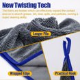 thumbnail image 3 of Microfiber Car Drying Towel Extra Large Car Wash Auto Detailing Super Absorbent Cleaning Cloth Ultra Soft Lint Free, Double Side Soft Car Wash Towel Streak Free, 24'' x 35'', 1 Pack, 3 of 8