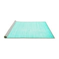 thumbnail image 2 of Ahgly Company Machine Washable Indoor Square Abstract Turquoise Blue Contemporary Area Rugs, 4' Square, 2 of 4