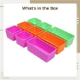 thumbnail image 4 of 9 Pcs Silicone Lunch Box Dividers, Bento Box Accessories, Food-Safe Microwave Safe Containers, Colorful Little One Bento Box Dividers, 3 Rectangular and 6 Square, 4 of 5