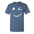 thumbnail image 1 of Wink Smile Sarcastic Humor Graphic Novelty Super Soft Ring Spun Funny T Shirt, 1 of 3