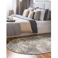 thumbnail image 5 of Unique Loom Oasis Collection Area Rug - Water (8' x 10' Oval Gray/Ivory), 5 of 7