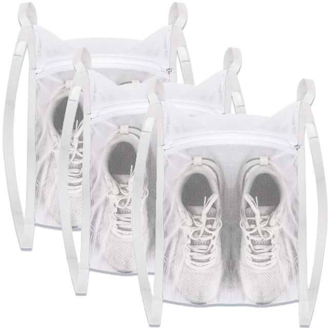 CUITING Sac Filet de Lavage et Séchage pour Sécheuse 3 Pcs Sacs en Filet Réutilisables avec Fermeture Éclair et Sangle pour Chaussures Vêtements Outil de Réutilisable 15.7‘'x1