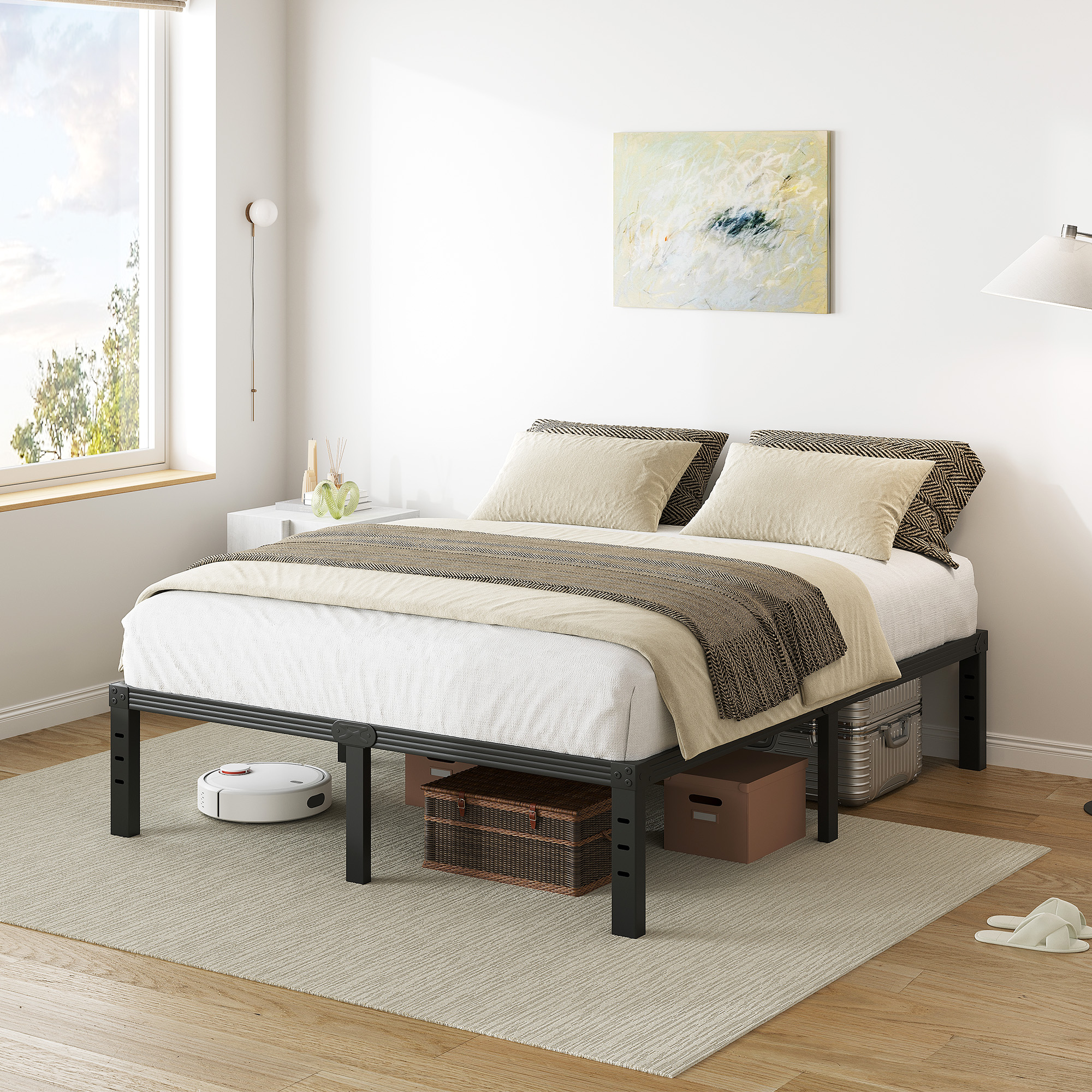 Uliesc 14-Inch Heavy Duty Metal Platform Bed, Queen photo 6