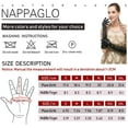 thumbnail image 3 of Women's Lambskin Leather Gloves Winter Warm Simple Long Fleece Lining Gloves, 3 of 7