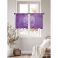 thumbnail image 3 of Boho Floral Sheer Curtains 45 Inch Length 2 Panels Set Window Treatments, Purple Flowers Vintage Bohemian Watercolor Rod Pocket Semi Curtains for Living Room/Bedroom/Kitchen Décor, 104"W x 45"L, 3 of 7