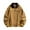 Khaki, variant on Maoxin Men's Jacket Men's Stitching Drawstring Hooded Slim Fashion Jacket Coat Outwear Black XL