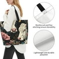 thumbnail image 3 of Balery Vintage Sunflower Cow Bolsa Tote Estilo Estético con Cremalleras, Bolsa de Hombro, Bolsa de Compras Grande y Plegable, 3 of 8