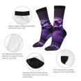 thumbnail image 4 of Balery Purple Hippo In Water Calcetas Largas con Estampado para Hombre y Mujer – Suaves y Transpirables, Talla Única (US 5-11), 4 of 6