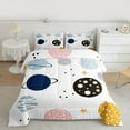 thumbnail image 2 of Homewish Outer Space Full Size Comforter Sets for Kids, Cartoon Planet Bedding Comforter Set, Kawaii Stars Print Reversible Bedding Sets, Lightweight Room Decor, 3 Pieces, 2 of 8