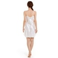 thumbnail image 3 of Defitshape Women's Satin Nightgown V Neck Chemise Mini Full Slip Baby Doll Lingerie Dress Strap Adjustable Nightwear Nighty Sleepwear White Medium, 3 of 5