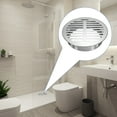 thumbnail image 5 of Floor Drain Cover 7.1" x 5.9" (160 Flat Mouth), 2 Pcs 304 Stainless Steel Round Anti Blocking Snap-in Drain Strainers for Outdoor Bathroom Kitchen Washroom Landscaped, Silver, 5 of 6
