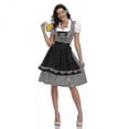 thumbnail image 2 of Vestido tradicional alemán a cuadros de alta calidad, traje Dirndl de Oktoberfest, traje para mujeres adultas, fiesta de lujo de Halloween, 2 of 5