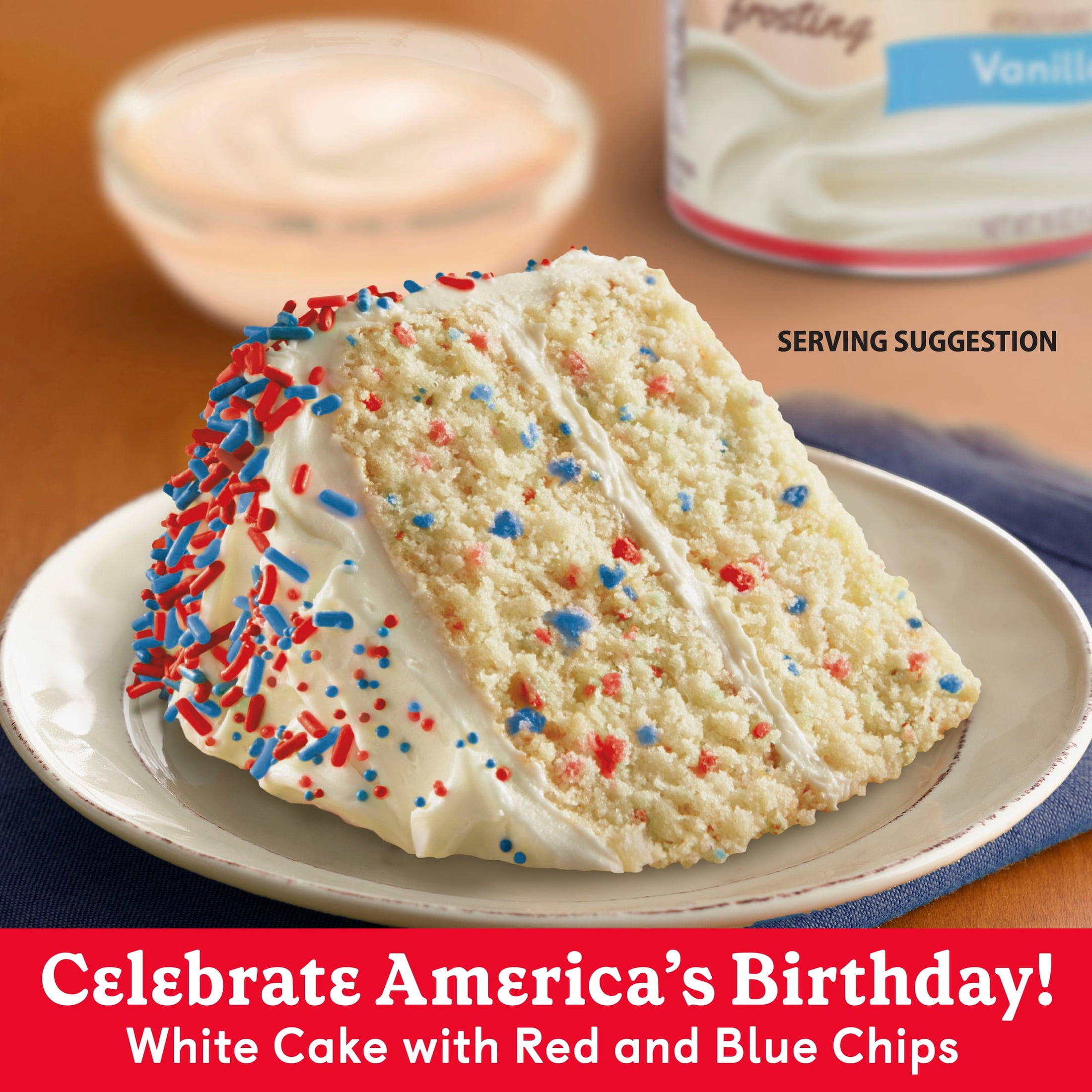 (6 pack) Betty Crocker Super Moist Delights Cake Mix, America's Birthday Cake, 13.25 oz