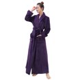thumbnail image 1 of Artfasion Womens Long Flannel Bathrobe Solid Soft Plush Bath Robe Microfiber Fleece Full Length Sleepwear, 1 of 6