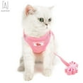 thumbnail image 3 of Gustave Pet Dog Vest Harness and Leash Set Adjustable Reflective Safety Vest Soft Corduroy Mesh Padded For Puppy Dogs Cats Outdoor "Pink, Size S", 3 of 10