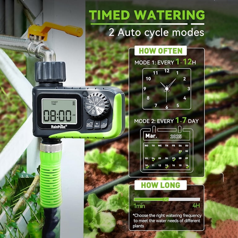 RainPoint Programmable 1-Zone Water Timer, Automatic Irrigation photo 8