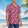 thumbnail image 5 of Xecao Rose Flowers print Hawaiian shirt - a stylish short-sleeve button-down for men, perfect for casual beach and tropical outings., 5 of 9