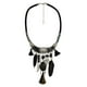 thumbnail image 3 of Collar babero de declaración Yinane marrón 45 + 8cm, 3 of 5