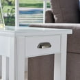 thumbnail image 6 of Leick Home Laurent Chairside Table with Drawer and Display Shelf, White, 6 of 17