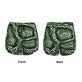 thumbnail image 6 of Uemuo Green Snakeskin Pattern Women's Athletic Shorts High Waisted Running Shorts with Liner Pockets Gym Elastic Workout Shorts-, 6 of 9