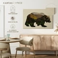 thumbnail image 5 of Elephant Stock North American Brown Bear Wall Art - Horizontal Canvas Wall Art - Living Room Wall Decor - Animal Canvas - Brown And Green Decor By Davies Babies - 12" x 8", 5 of 8