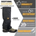 thumbnail image 2 of Leg Gaiters Ultra HIGH-Performance Hunting Gaiters, 100% Waterproof Hiking Gaiters with Upgraded Rubber Foot Strap, Adjustable Snow Boot Gaiters, 2 of 4