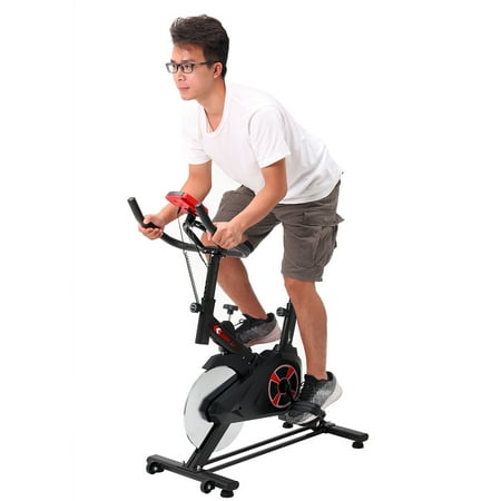 KUOKEL Cycling Bike, Indoor Exercise Bike Spin Bike 24lb Flywheel Digital Monitor Indoor Cycle Water Holder Adjustable Seat & Handlebars Home Use,