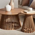 thumbnail image 2 of Bouclair Brown Mango Wood Openwork Coffee Table, 2 of 10