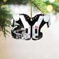 thumbnail image 4 of Clearance! DIY American Football Shoulder Pads And Helmet For Christmas Tree Decoration Car Rearview Mirror Pendant Crafts Collection, 4 of 7