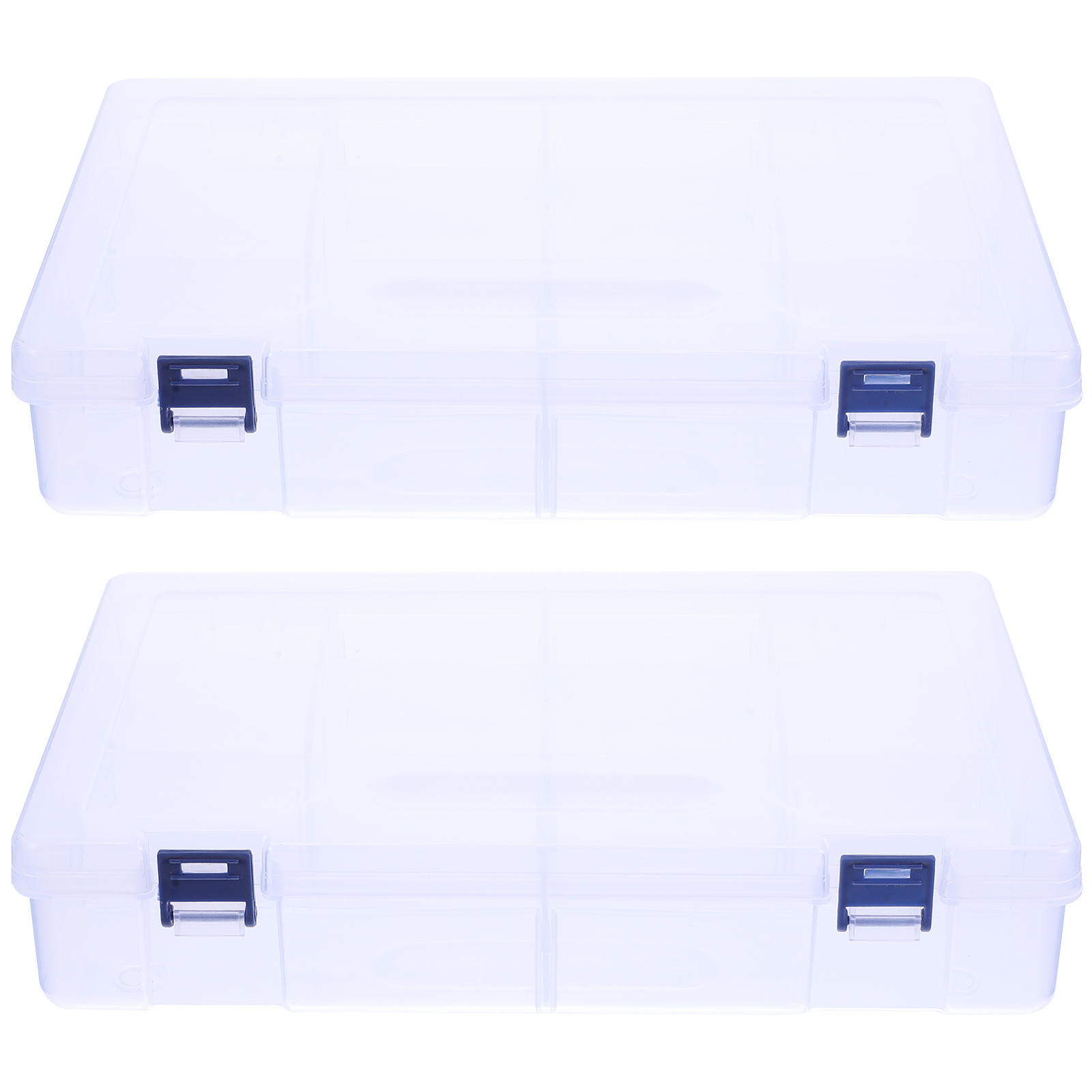 Tersarium 2pcs Pencil Case Clear Organizer Box Clear Box Organizer Clear Jewelry Box Organizer