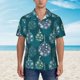 thumbnail image 2 of Fotbe whiter Snowflake balloons Camisa Hawaiana para Hombre Unisex – Camisa Casual de Verano con Botones de Manga Corta de Algodón y Lino,Large, 2 of 7