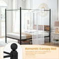 thumbnail image 7 of Infans Full Size Canopy Bed Frame 4-Poster Platform Bed Frame w/ Industrial Headboard, 7 of 7